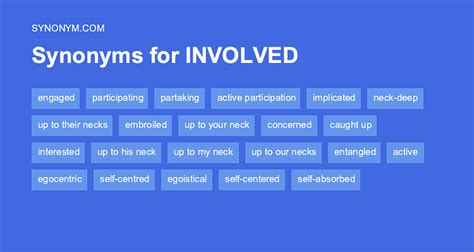 synonym for involved|different word for involves.